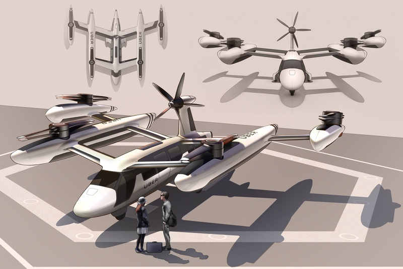 Illustration for article titled Uber’s New Aerial Taxi Concept Looks Like the Spruce Goose of Flying Cars